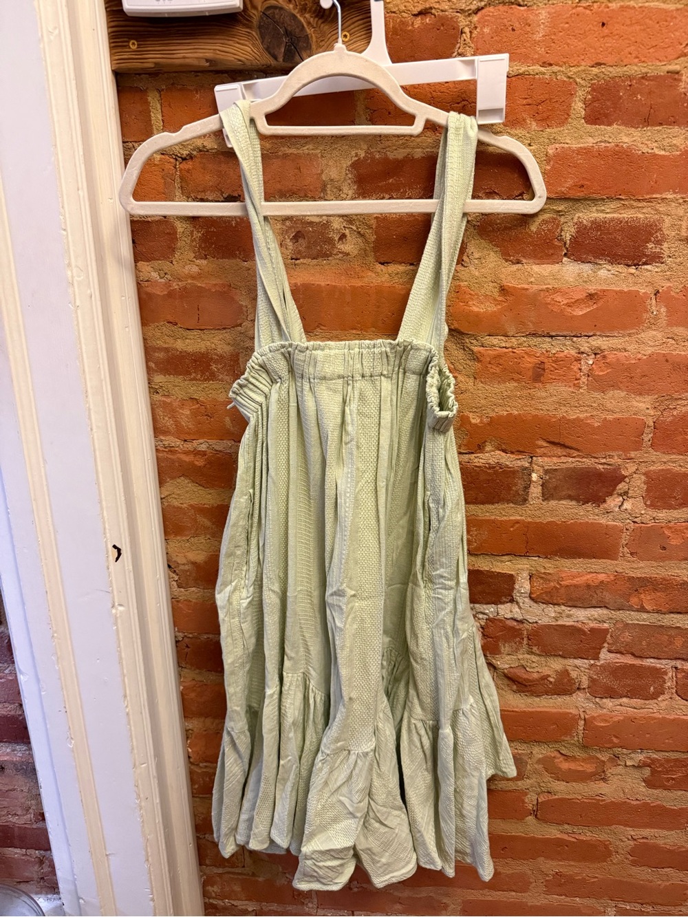 Free People Light Sage Green Tiered Sundress